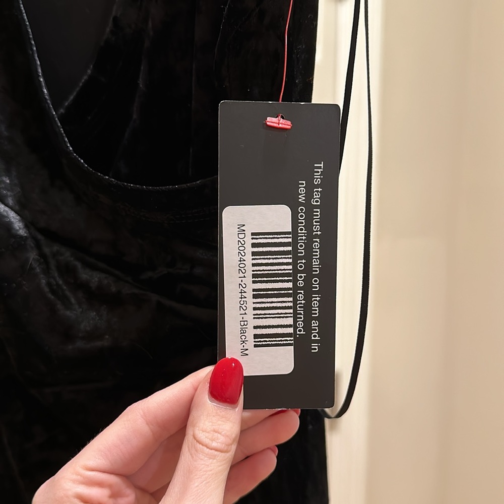 NWT Marty M Black Velvet Dress! - Picture 4 of 5